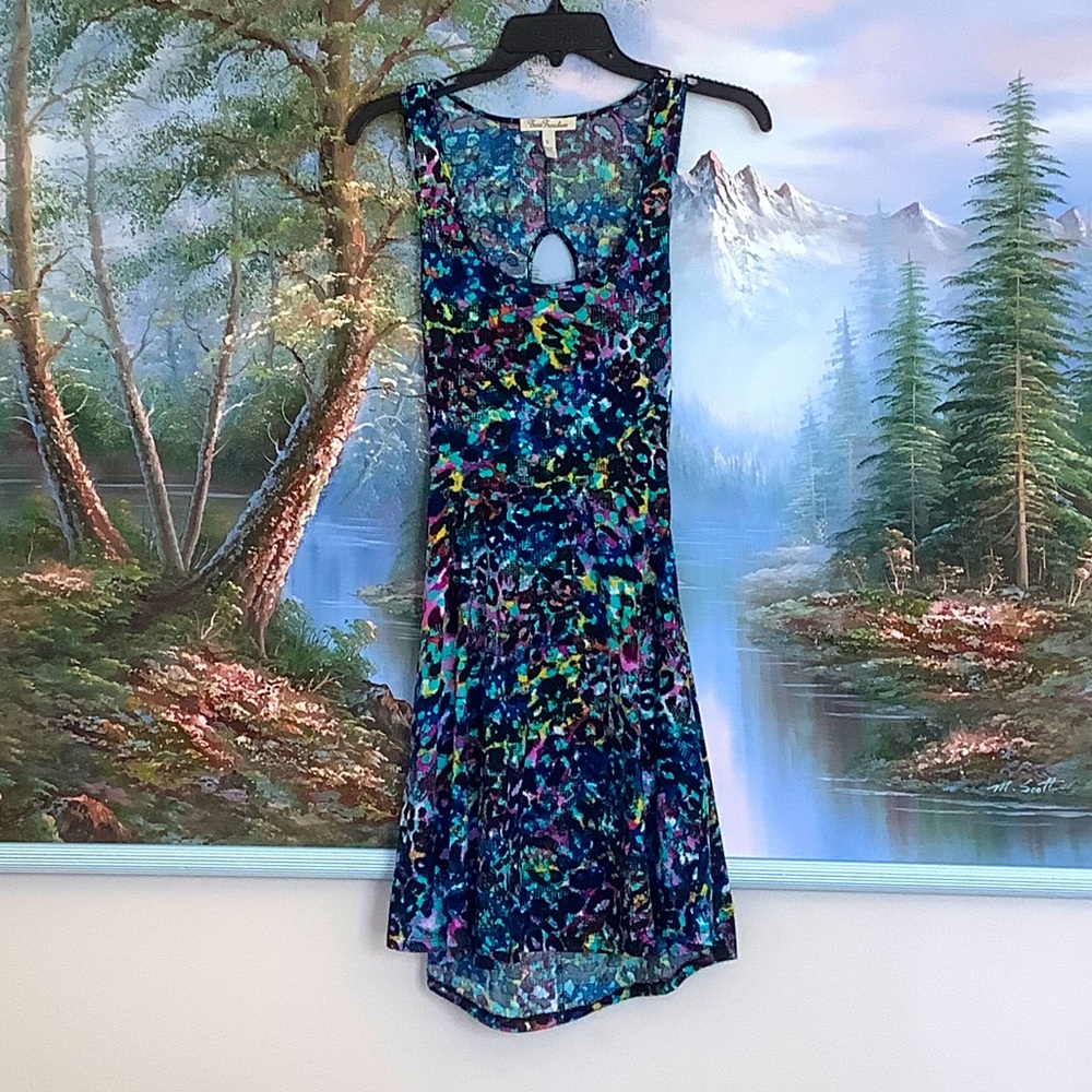 Animal Print Multicolored Skater Dress